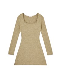 Big U Neck Hollow Back Bodycon Mini Dress