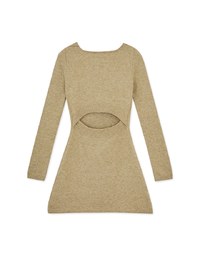 Big U Neck Hollow Back Bodycon Mini Dress