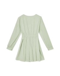Sweet Square Neck Pleated Mini Dress