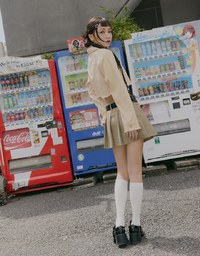 【SHIUAN'S DESIGN】Retro Denim Jeans Blazer Jacket (With Shoulder Pads)