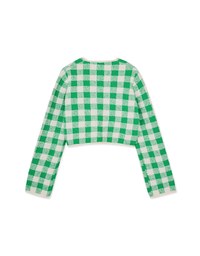 Colorful Tweed Plaid Blazer Jacket