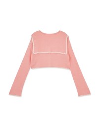 Collar Snap Button Cardigan Knit Top