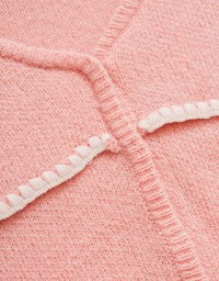 Collar Snap Button Cardigan Knit Top