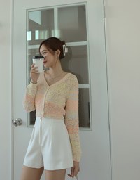 Colorful Rainbow Mixed Knit Top