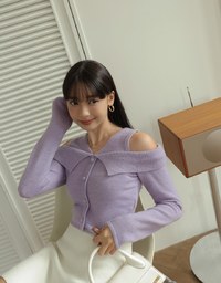 Soft Lapel Notched Knit Top