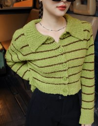 Lapel Line Knit Top