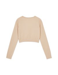 Round Neck Flannel Knit Top