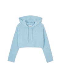 Bouclé Hooded Knit Top