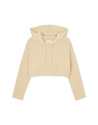 Bouclé Hooded Knit Top