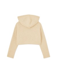 Bouclé Hooded Knit Top