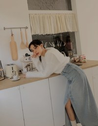 Faux Mink Fluffy Knit Top Cardigan With Preppy Collar