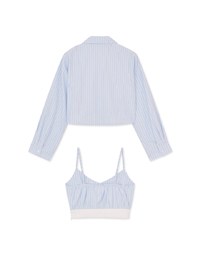 Two-Piece Cinched Waist Short Shirt