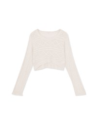 Multi-line Knit Crop Top