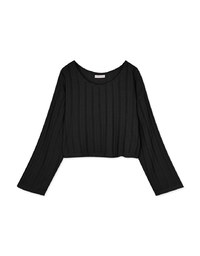 Sheer Vertical Stripe Knit Top