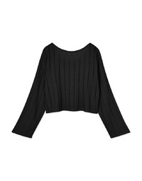 Sheer Vertical Stripe Knit Top