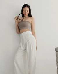 Silky Elastic Bra Padded Tube Top