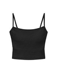 Knit Thin Shoulder Strap Padded Tube Vest
