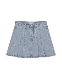 Vintage Pleated Jeans Denim Skirts