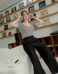 Skyscraper Denim Jeans Wide Pants