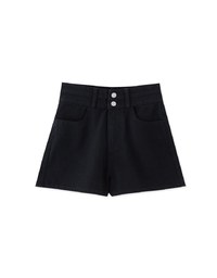 Double Button Jeans Denim Shorts