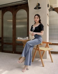High Waisted Jeans Denim Flare Pants