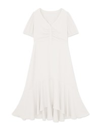 Chiffon Ruched Mermaid Long Dress
