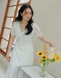 Chiffon Ruched Mermaid Long Dress