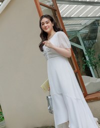 Chiffon Ruched Mermaid Long Dress