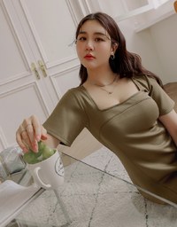 AIRY HOURGLASS BRA DRESS Short Sleeve Mini Dress
