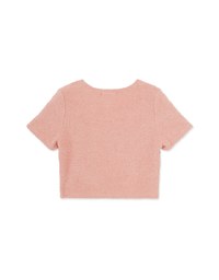 Textured Round Neck Knit Top
