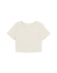 Textured Round Neck Knit Top