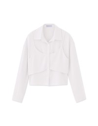 Faux 2 Piece Layer Sheer Top