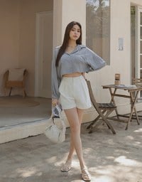 Cooling Sheer Double Pocket Blouse