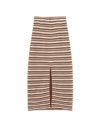 Vintage Knit Striped Maxi Maxi Long Skirts