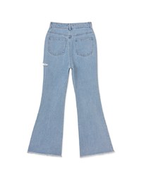 Distressed Frayed Flare Jeans Denim Jeans Pants