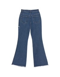 Distressed Frayed Flare Jeans Denim Jeans Pants