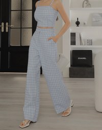 Bohemian Boho Style Tweed High Waisted Wide Pants Culottes