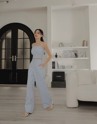 Bohemian Boho Style Tweed High Waisted Wide Pants Culottes