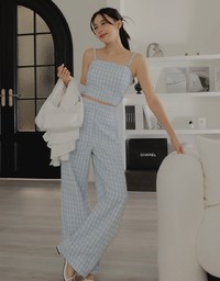 Bohemian Boho Style Tweed High Waisted Wide Pants Culottes