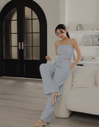 Bohemian Boho Style Tweed High Waisted Wide Pants Culottes