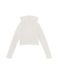 Sheer Ribbed Hodded Top