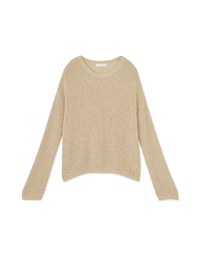Pastel Color Correction Round Neck Knit Top