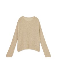 Pastel Color Correction Round Neck Knit Top