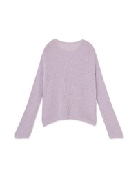 Pastel Color Correction Round Neck Knit Top