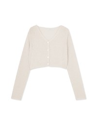 Pastel Color Correction Heart Shaped Button Knit Top