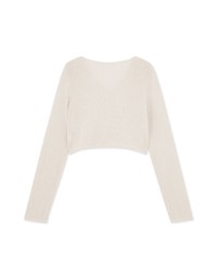 Pastel Color Correction Heart Shaped Button Knit Top