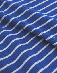 Double Sided Zippers Striped Knit Crop Top