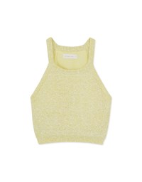 Off-Shoulder Mixed Color Woolen Vest (With Padding)