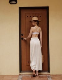 【PUSH IN】Dual Use Land and Water Ultimate Wrap Aorund Double Line Bikini