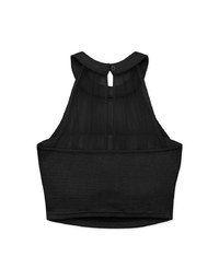 Halter Sheer Padded Tank Top